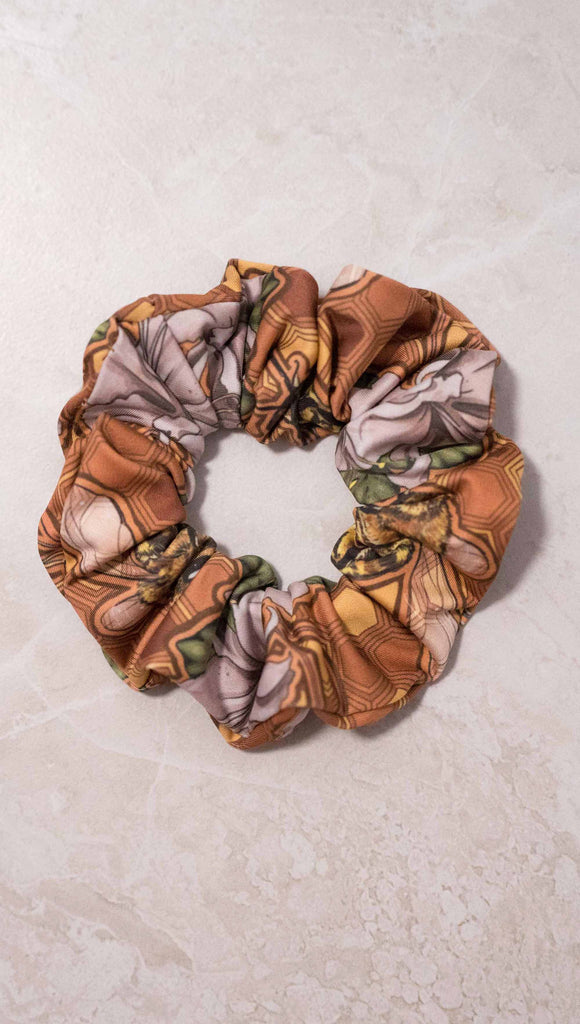 Werkshop Featherlight Hair Scrunchie in Honeybees Print