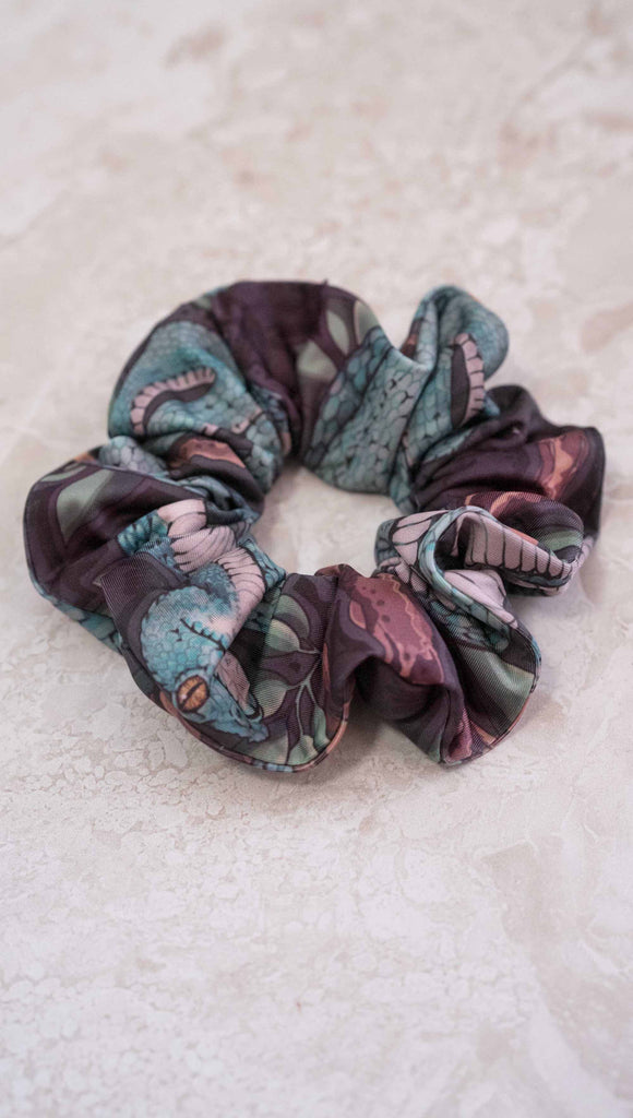 hair scrunchie with WERKSHOP Pit Viper Artwork